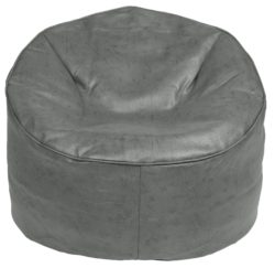 HOME Leather Effect Bean Chair - Grey.